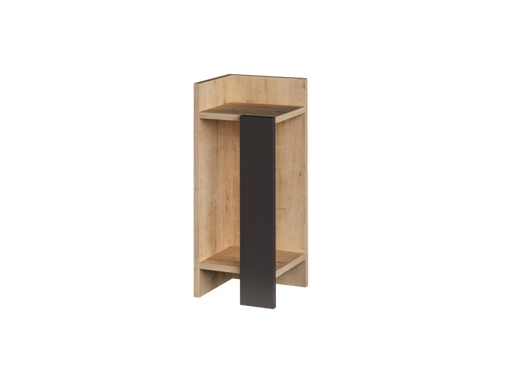 Table de chevet en bois "Elos Left" - 25 x 27 x 60 cm - Beige