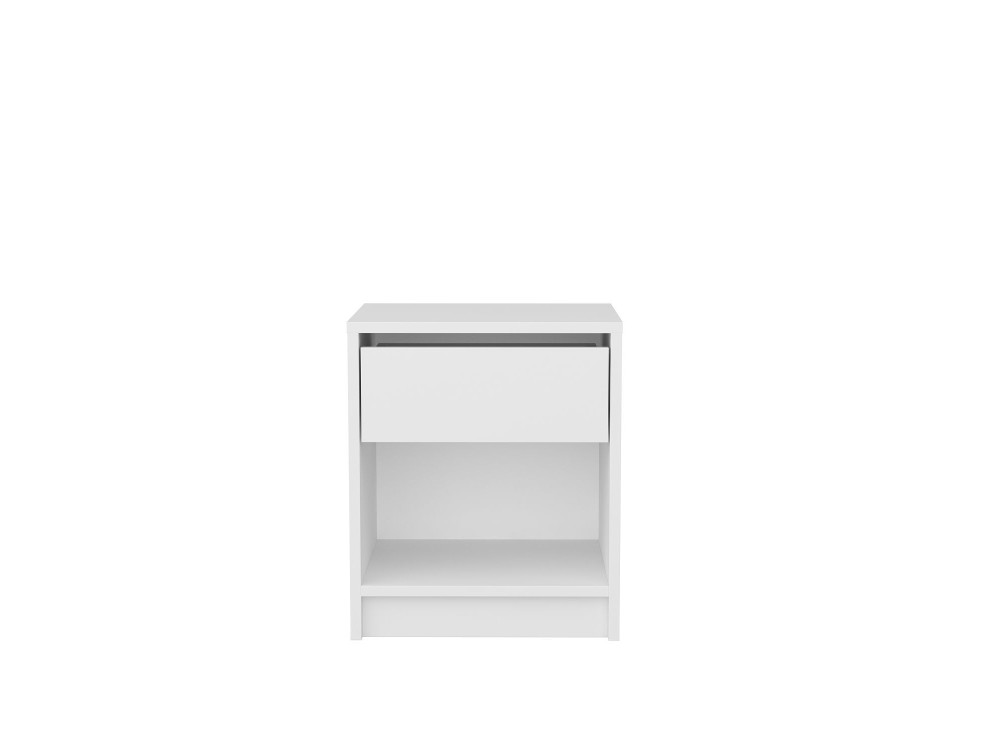 Table de chevet en bois "Sheridan" - 45 x 40 x 53 cm - Blanc