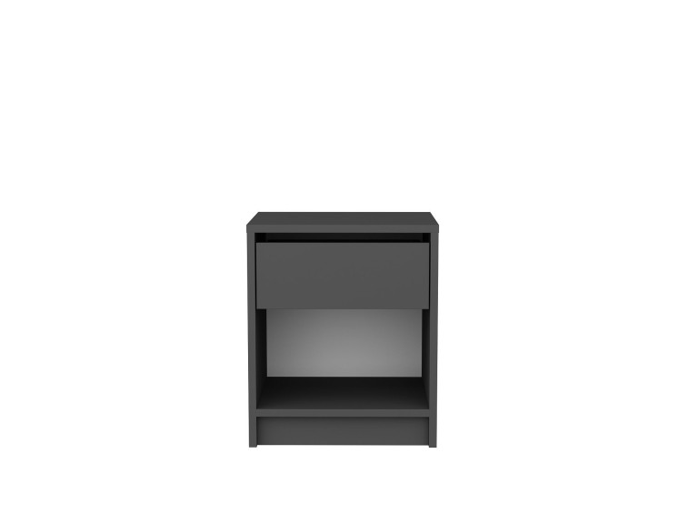 Table de chevet en bois "Sheridan" - 45 x 40 x 53 cm - Gris anthracite
