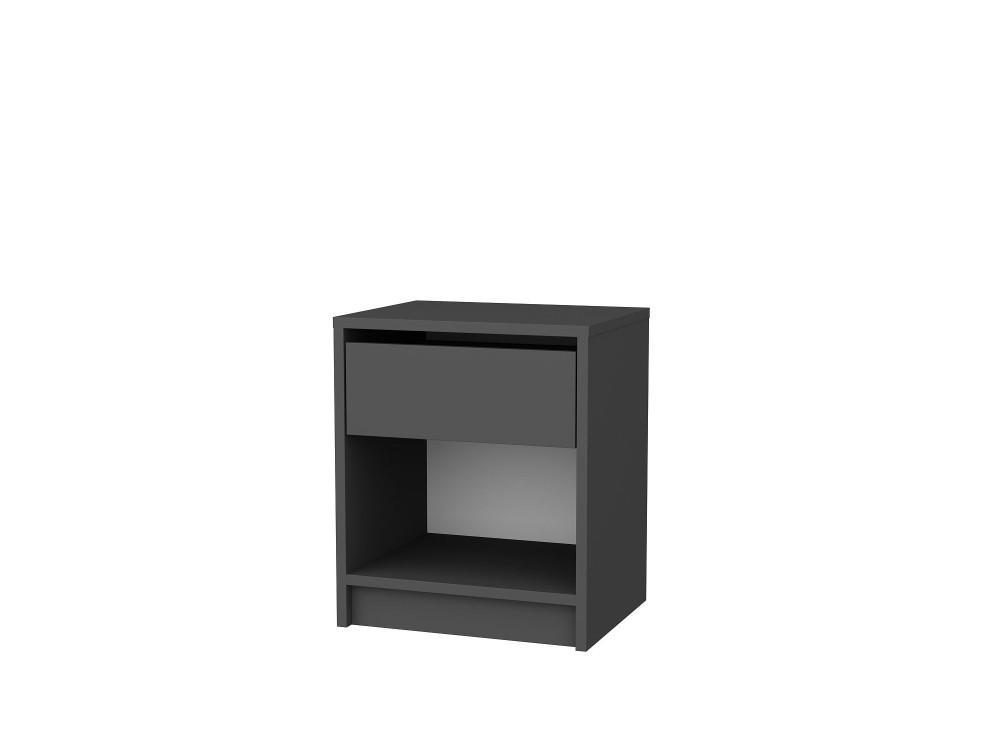 Table de chevet en bois "Sheridan" - 45 x 40 x 53 cm - Gris anthracite