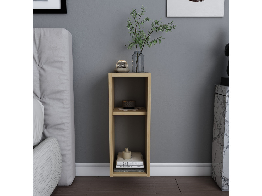 Table de chevet en bois "Sault" - 23 x 22 x 60 cm - Beige