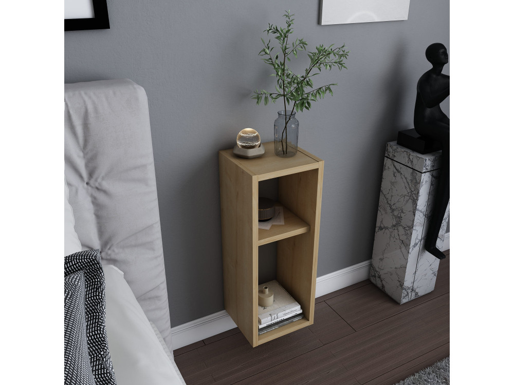 Table de chevet en bois "Sault" - 23 x 22 x 60 cm - Beige