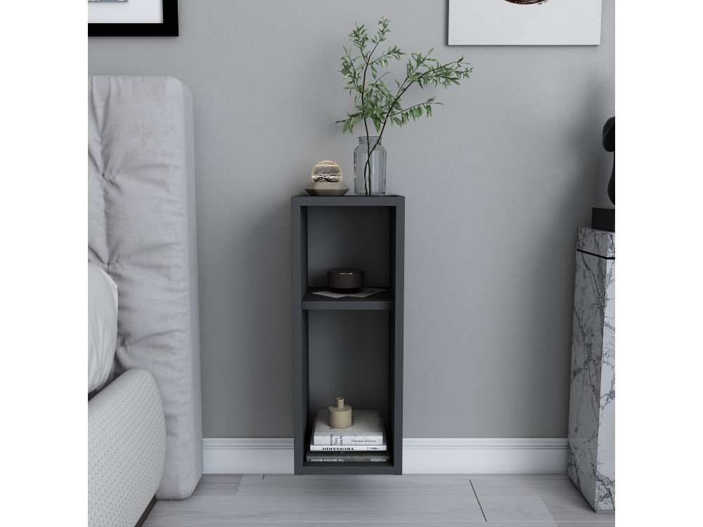 Table de chevet en bois "Sault" - 23 x 22 x 60 cm - Gris anthracite