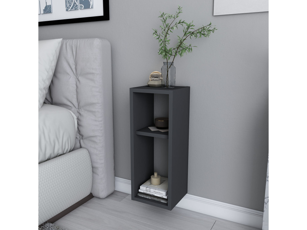 Table de chevet en bois "Sault" - 23 x 22 x 60 cm - Gris anthracite