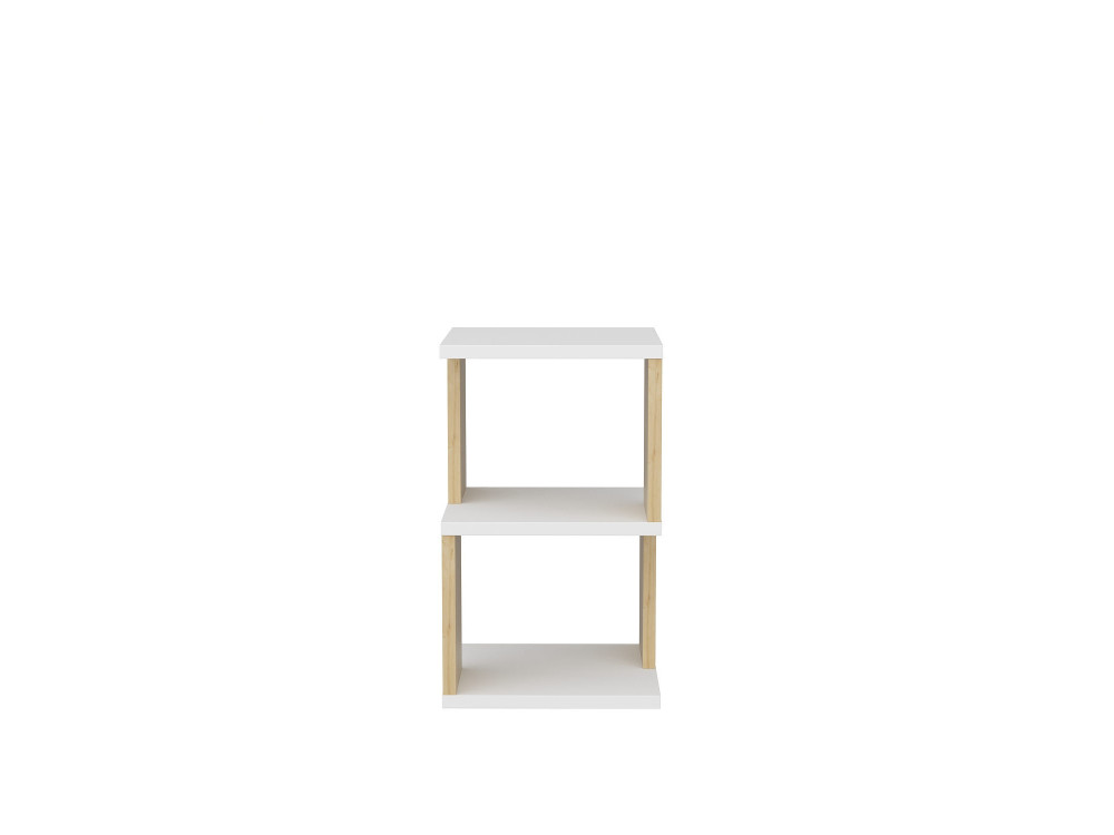 Table de chevet en bois "Carter" - 30 x 30 x 49 cm - Blanc