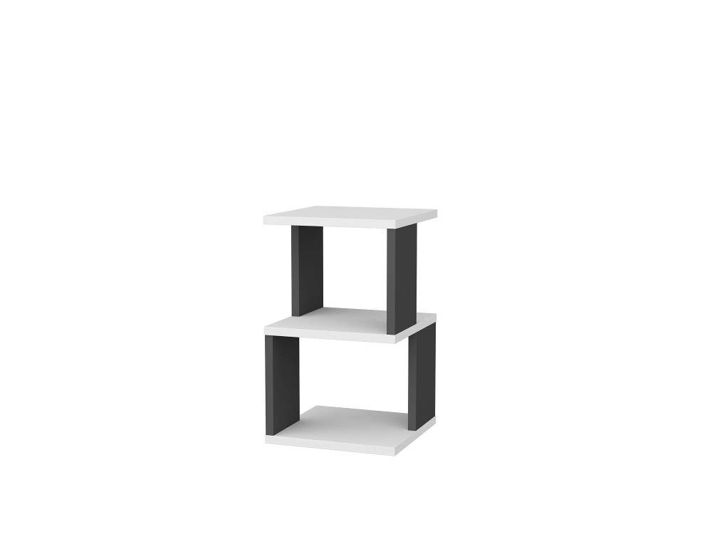 Table de chevet en bois "Carter" - 30 x 30 x 49 cm - Blanc