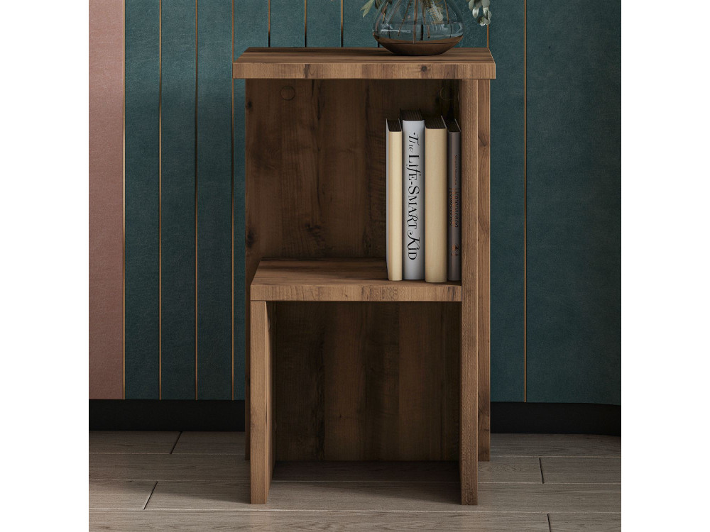 Table de chevet en bois "Roisin" - 30 x 30 x 50 cm - Marron