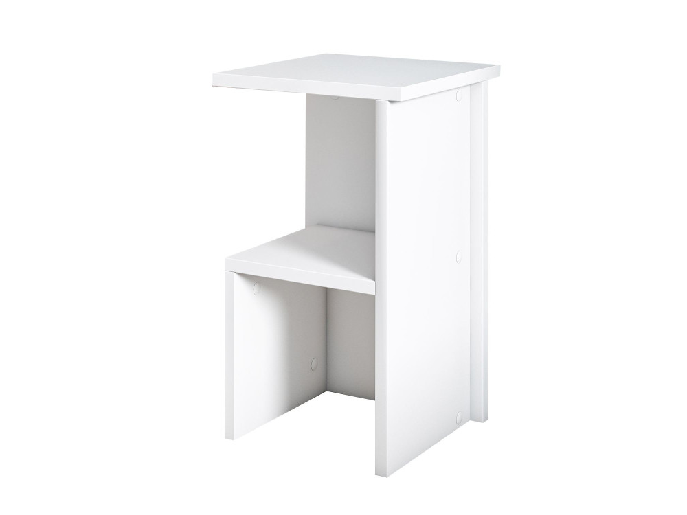 Table de chevet en bois "Roisin" - 30 x 30 x 50 cm - Blanc