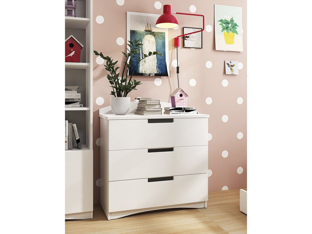 Commode pour enfants "Classic" - 80,5 x 80 x 41 cm - Blanc