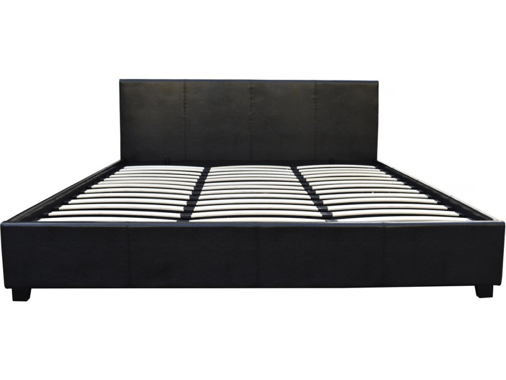 Lit double avec coffre "Carla" - 140 x 190 cm - Noir