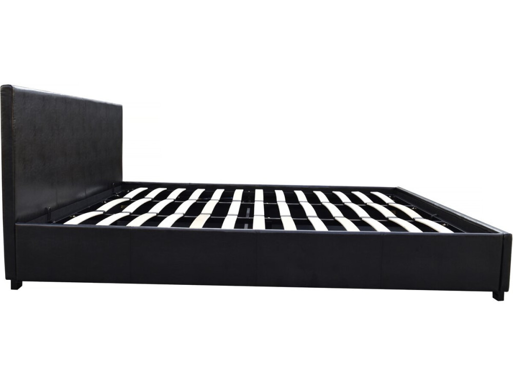 Lit double avec coffre "Carla" - 140 x 190 cm - Noir