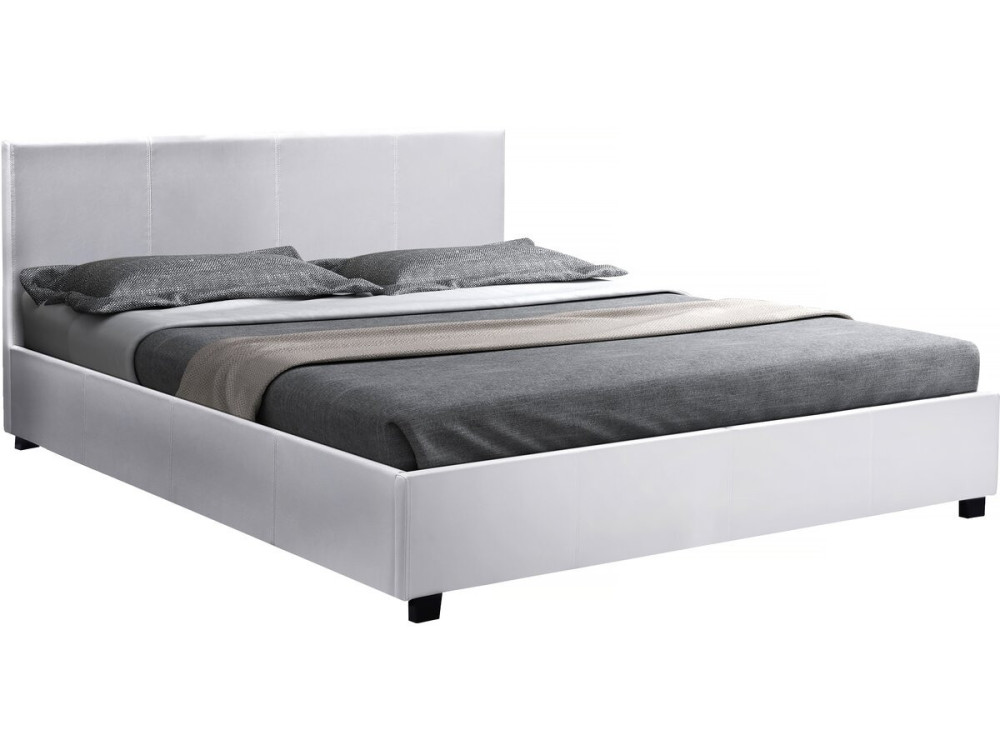 Lit double avec coffre "Carla" - 160 x 200 cm - Blanc