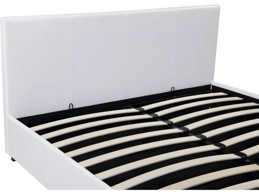 Lit double avec coffre "Carla" - 160 x 200 cm - Blanc