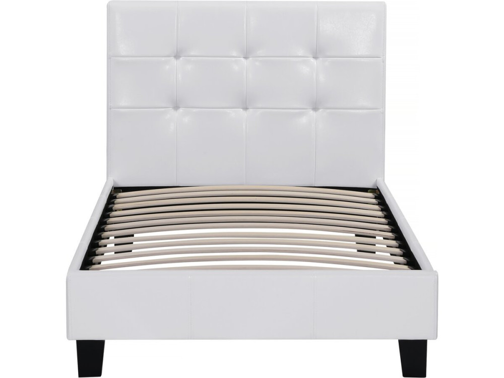 Lit simple en pvc "Julia" - 90 x 190 cm - Blanc