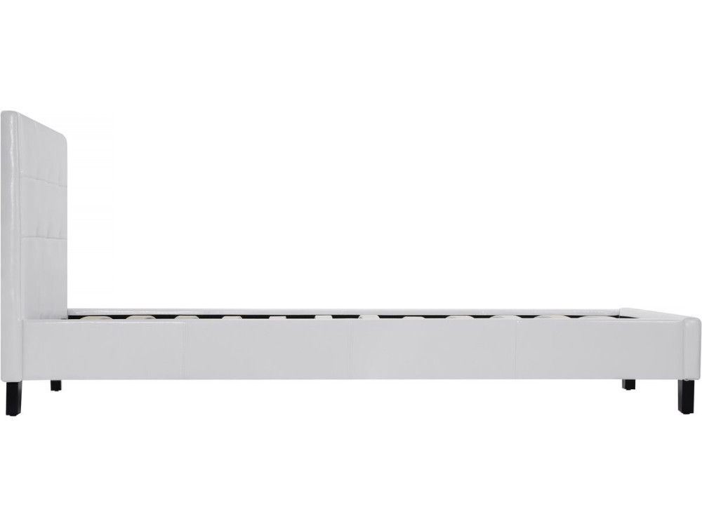 Lit simple en pvc "Julia" - 90 x 190 cm - Blanc