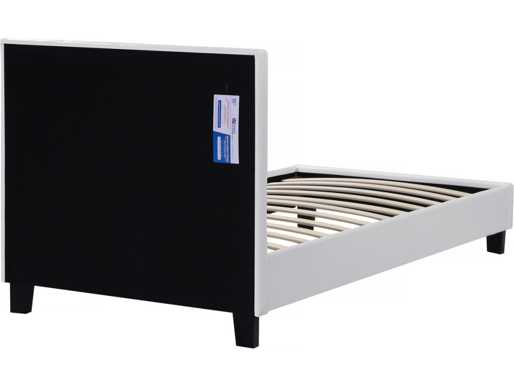 Lit simple en pvc "Julia" - 90 x 190 cm - Blanc