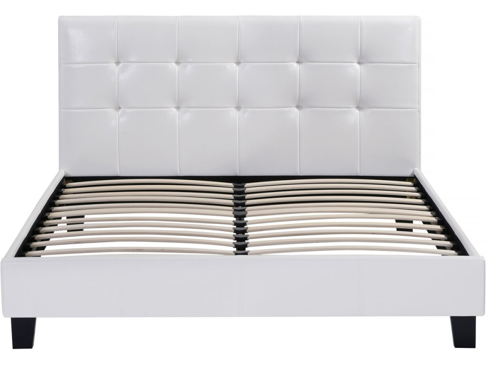 Lit double en pvc "Julia" - 180 x 200 - Blanc