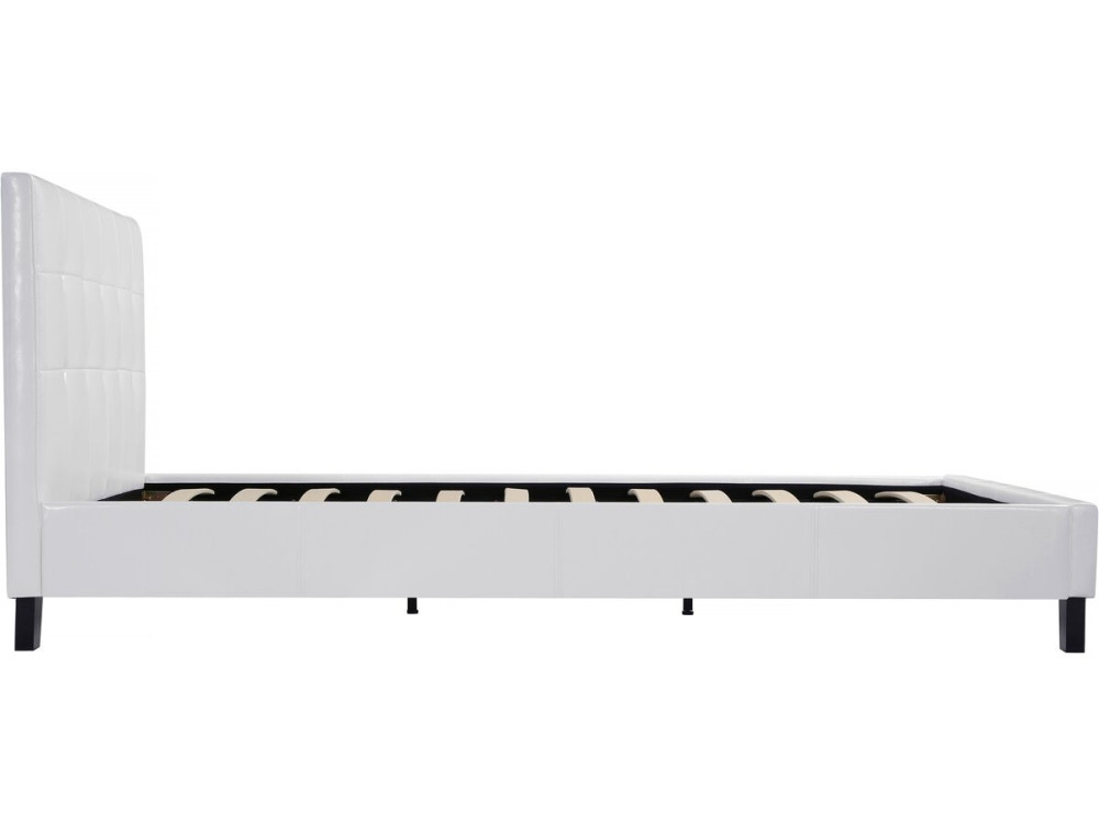 Lit double en pvc "Julia" - 180 x 200 - Blanc