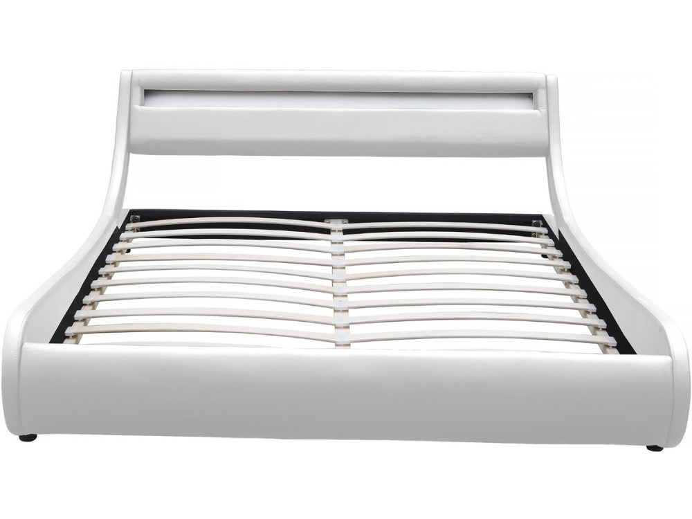 Lit LED "Natacha" - 160 x 200 cm - Blanc