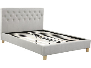 Lit double "Emmy" - 140 x 190 cm - Beige