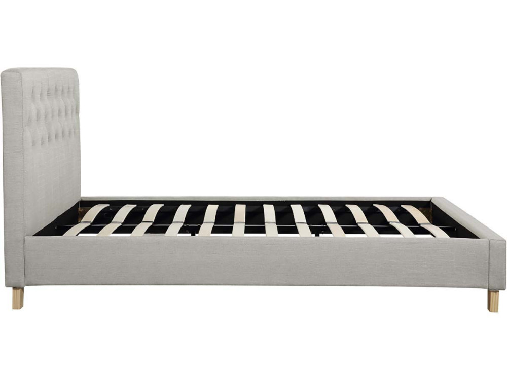 Lit double "Emmy" - 140 x 190 cm - Beige