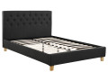 Lit "Emmy" - 160 x 200 cm - Gris foncé - Gris