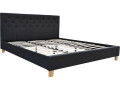 Lit double "Emmy" - 140 x 190 cm - Taupe - Gris