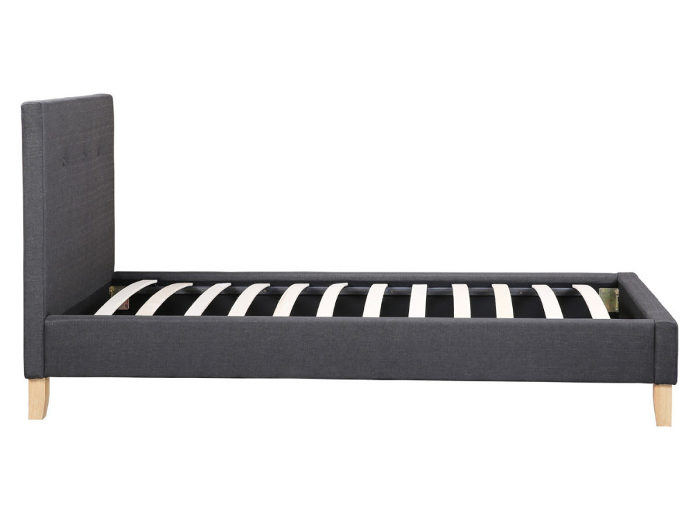 Lit "Elise" - 90 x 190 cm - Gris foncé