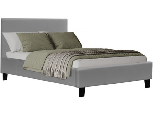 Lit "Lina" - 90 x 190 cm - Gris clair