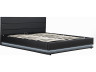 Lit LED avec coffre "Anastasia" - 140 x 190 cm - Noir
