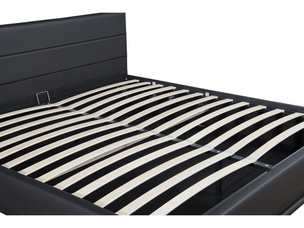 Lit LED avec coffre "Anastasia" - 160 x 200 cm - Noir