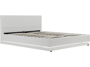 Lit LED avec coffre "Anastasia" - 160 x 200 cm - Blanc