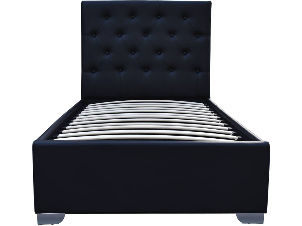 Lit simple avec coffre "Tino" - 90 × 190 cm - Noir