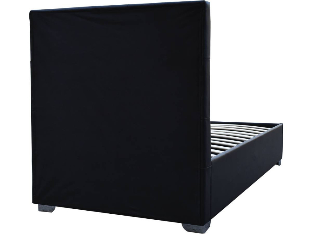 Lit simple avec coffre "Tino" - 90 × 190 cm - Noir