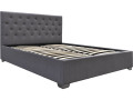 Lit double avec coffre "Tino" - 180 x 200 cm - Noir - Gris
