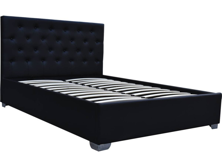 Lit double avec coffre "Tino" - 180 x 200 cm - Noir