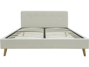 Lit tissu bouclette "Nemo" - 160 x 200 cm - Crème