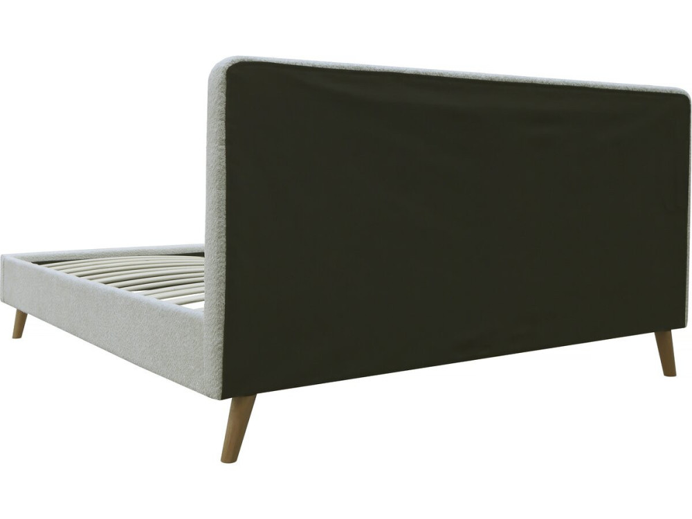 Lit tissu bouclette "Nemo" - 160 x 200 cm - Crème