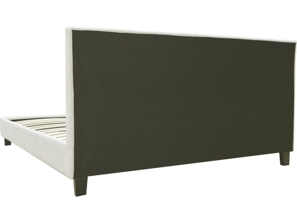 Lit tissu bouclette "Julia" 140x190cm - Crème