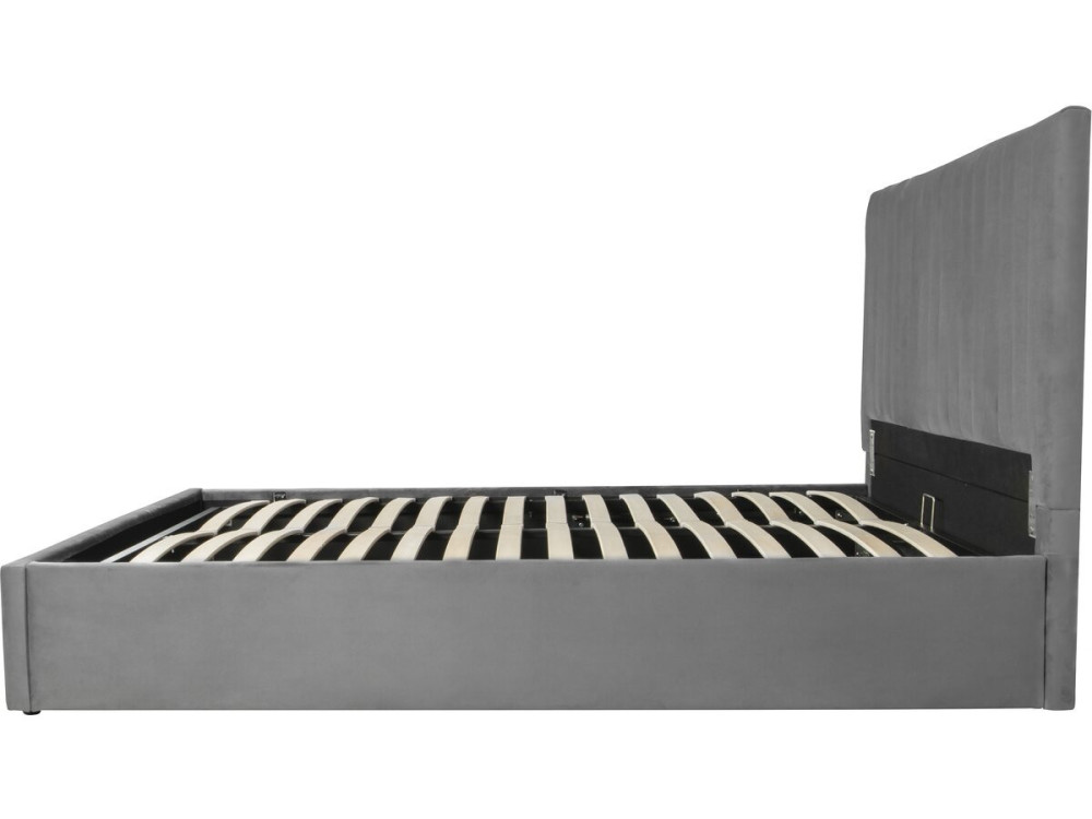 Lit avec coffre "Mia" - 140 x 190 cm - Gris