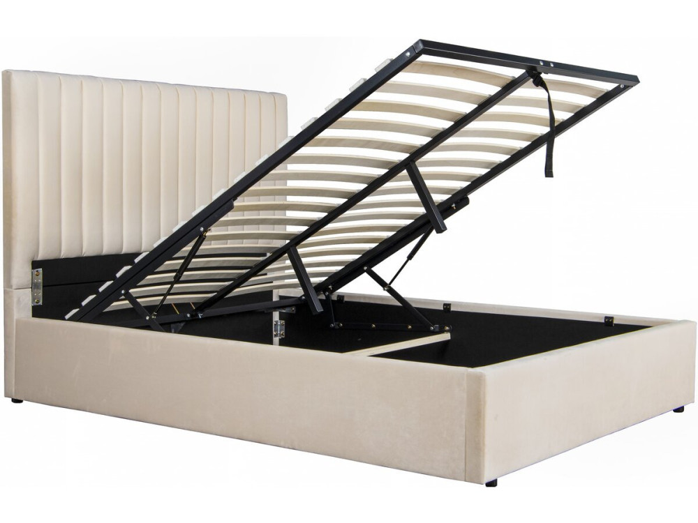 Lit avec coffre "Mia" - 160 x 200 cm - Beige