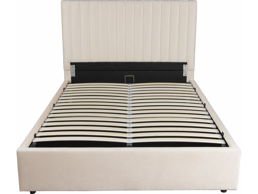 Lit avec coffre "Mia" - 160 x 200 cm - Beige