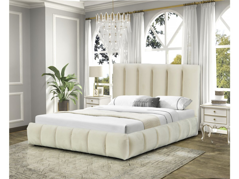 Lit avec coffre "Annie" 180 x 200 cm - Beige