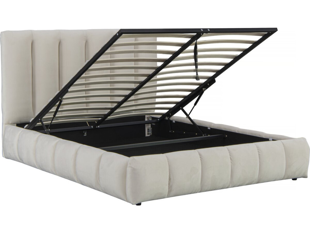 Lit avec coffre "Annie" 180 x 200 cm - Beige
