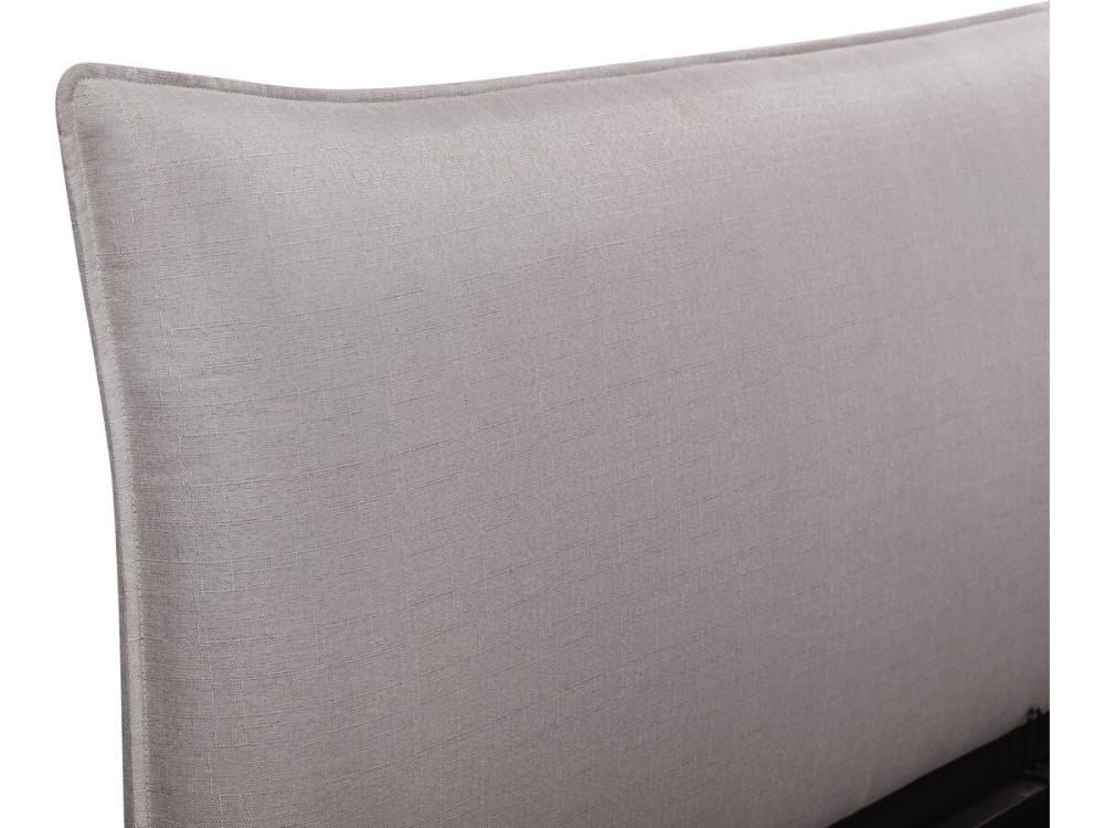 Lit coffre double "Megeve" 140 x 200 cm - Gris