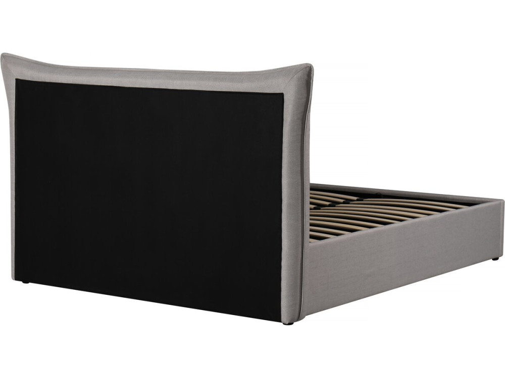 Lit coffre double "Megeve" 140 x 200 cm - Gris