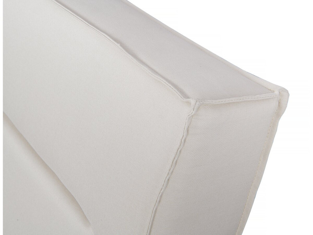 Lit double en tissu design "Moritz" - 180 x 200 cm - Beige
