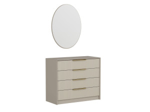 Commode en bois "Kale" - 100 x 45 x 85 cm - Beige