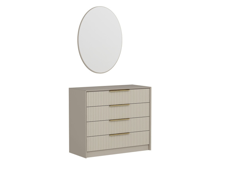 Commode en bois "Kale" - 100 x 45 x 85 cm - Beige