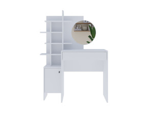 Table de maquillage en bois "Mup" 105 x 35 x 151 cm - Blanc